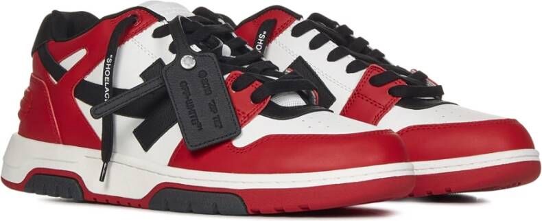 Off White Sneakers Rood Heren