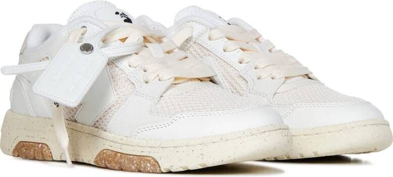 Off White Slim Out Of Office Sneakers Wit Leer White Dames - Foto 10