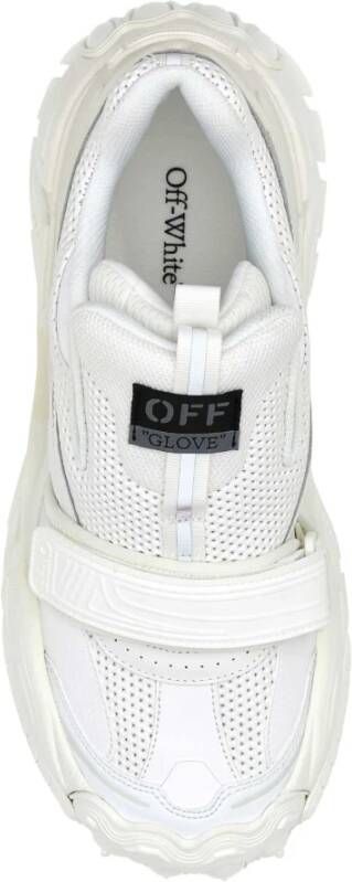 Off White Witte Leren Mesh Instappers White Heren
