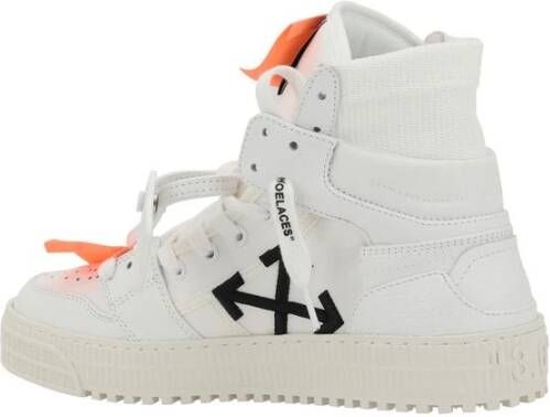 Off White Urban leren sneakers met ritsdetail