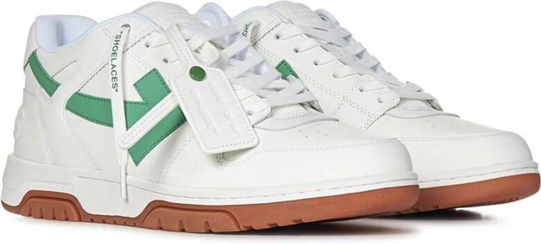 Off White Groene Sneakers met Pijllogo Multicolor Heren
