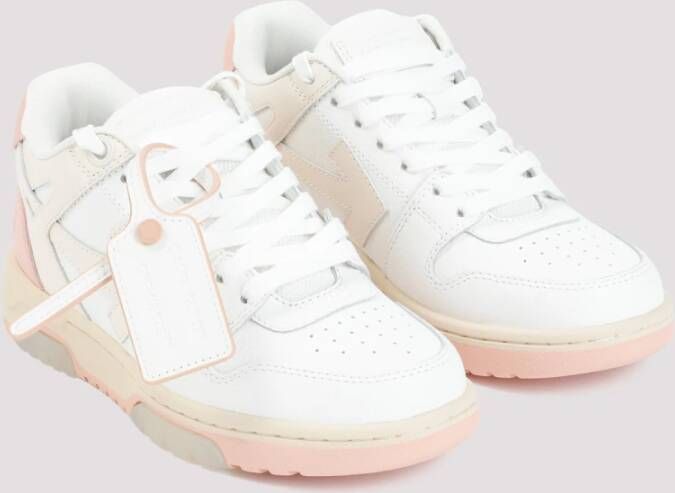 Off White Wit Roze Out of Office Sneakers White Dames