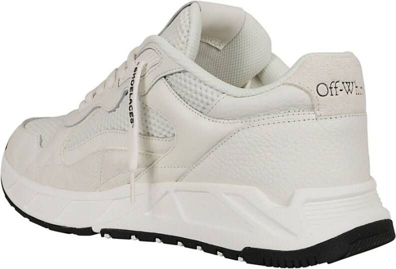 Off White Witte Kick Off Sneakers Gray Dames