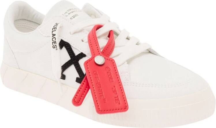 Off White Witte Lage Canvas Sneakers Wit Dames