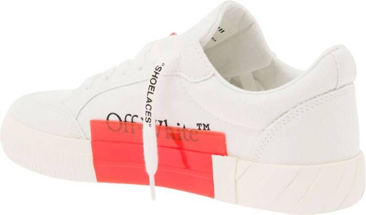 Off White Witte Lage Canvas Sneakers Wit Dames