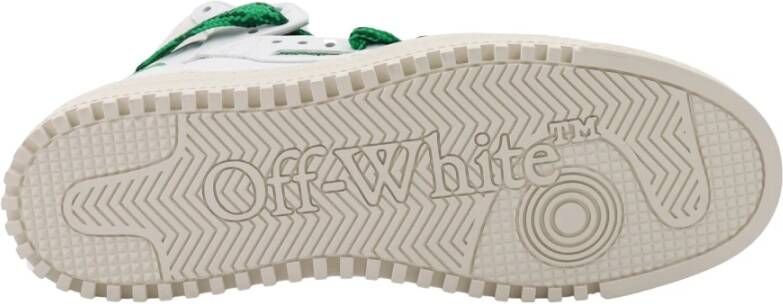 Off White Witte Leren Sneakers met Bicolor Veters White Heren