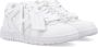 Off White Witte Leren Sneakers met Geperforeerde Details White Dames - Thumbnail 2