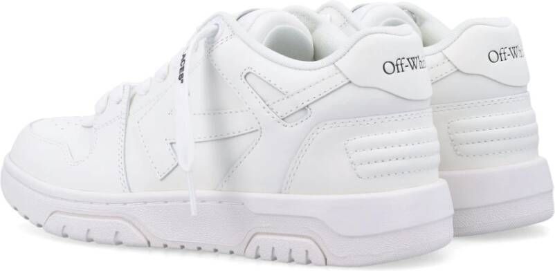 Off White Witte Leren Sneakers met Geperforeerde Details White Dames