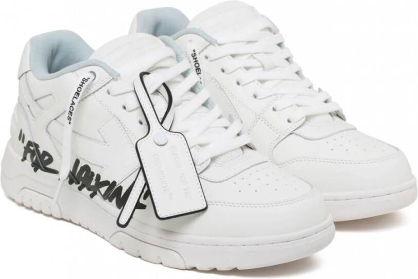 Off White Witte Leren Sneakers met Pijlen White Heren