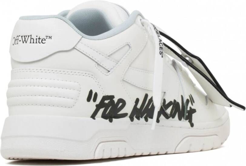 Off White Witte Leren Sneakers met Pijlen White Heren