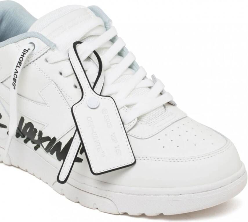 Off White Witte Leren Sneakers met Pijlen White Heren