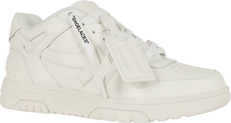 Off White Witte Leren Sneakers White Dames