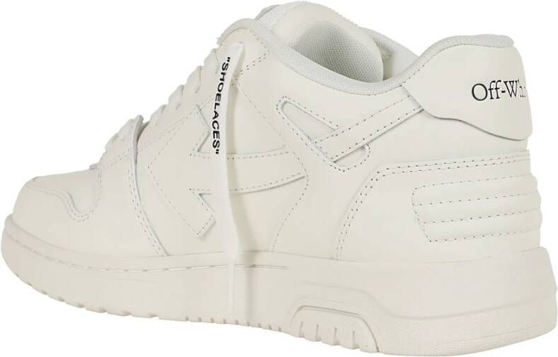 Off White Witte Leren Sneakers White Dames
