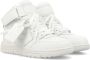 Off White Witte Mid-High Sneakers met Geperforeerde Details White Dames - Thumbnail 2
