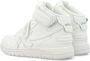 Off White Witte Mid-High Sneakers met Geperforeerde Details White Dames - Thumbnail 4