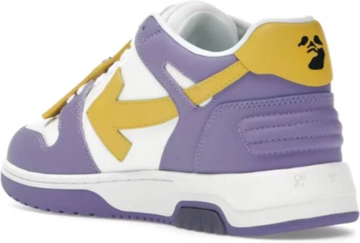Off White Witte Paarse Gele Sneakers Retro Stijl