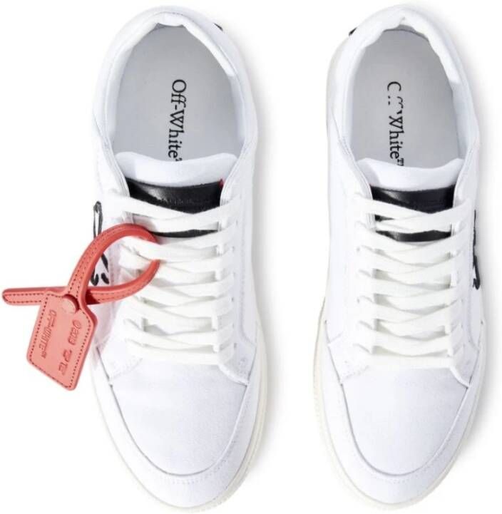 Off White Lage canvas sneakers met leren inzetstuk White Dames - Foto 3