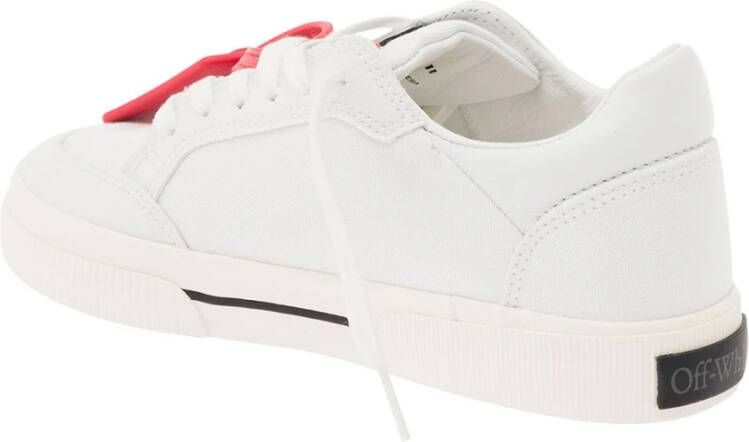 Off White Lage canvas sneakers met leren inzetstuk White Dames - Foto 9