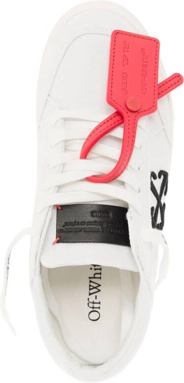 Off White Lage canvas sneakers met leren inzetstuk White Dames - Foto 10