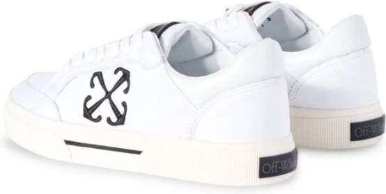 Off White Lage canvas sneakers met leren inzetstuk White Dames - Foto 5