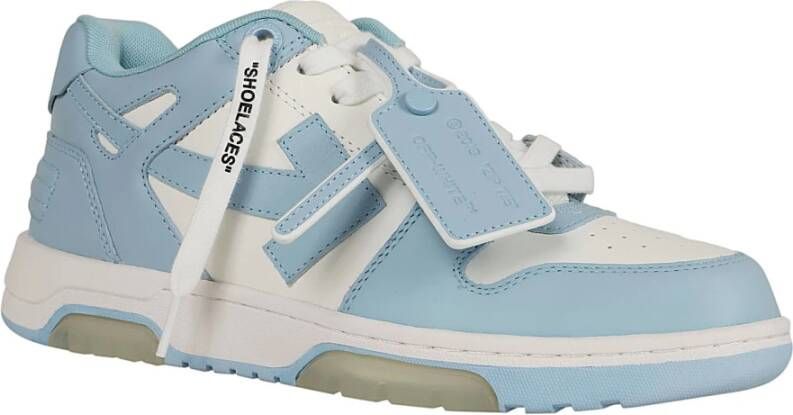 Off White Witte Sneakers Verhoog Stijl Luxe Mix Blue Dames
