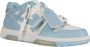 Off White Witte Sneakers Verhoog Stijl Luxe Mix Blue Dames - Thumbnail 7