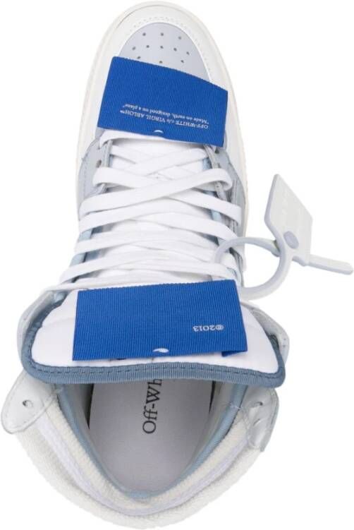 Off White Witte Blauwe Kalfsleren Sneaker Multicolor Heren