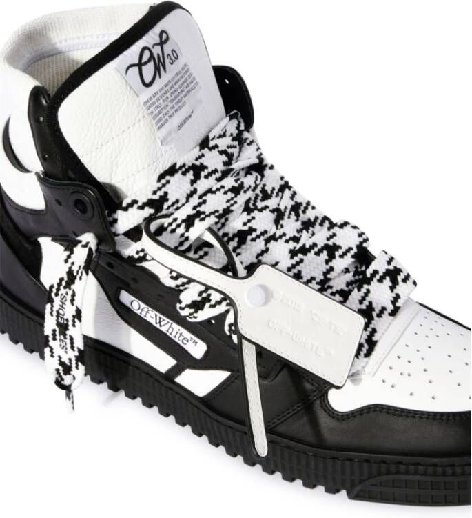 Off White Zwart Witte High Top Sneaker Black Heren