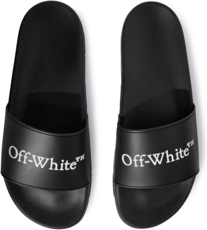 Off White Zwarte Boekachtige Sandalen Black Heren
