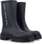 Off White Zwarte Gesloten Regenlaarzen Black Dames - Thumbnail 2