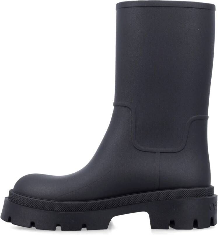 Off White Zwarte Gesloten Regenlaarzen Black Dames