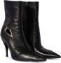 Off White Zwarte Leren Crescent Enkellaarzen Black Dames - Thumbnail 4