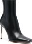 Off White Zwarte Leren Enkellaarzen Black Dames - Thumbnail 2