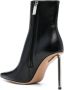 Off White Zwarte Leren Enkellaarzen Black Dames - Thumbnail 4