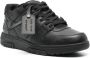 Off White Zwarte Leren Sneakers met Logo Patch - Thumbnail 2