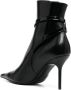 Off White Zwarte Nappa Enkellaarzen met Handtekening Zip Tie Black Dames - Thumbnail 2