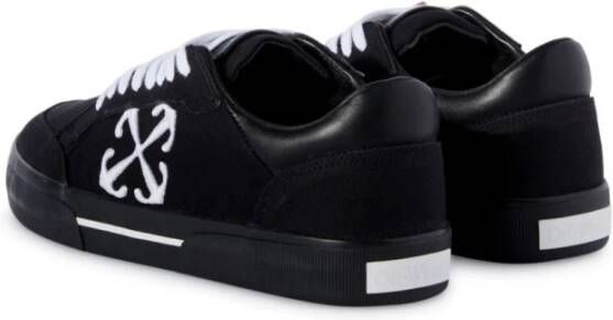 Off White Zwarte Sneakers met Geborduurd Logo Black Heren