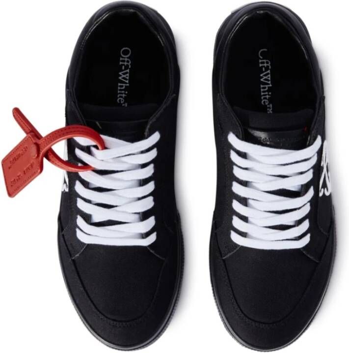 Off White Zwarte Sneakers met Pijl Motief Black Dames