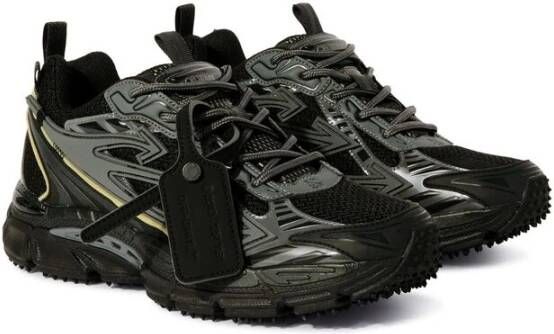 Off White Zwarte Vetersneaker met Logolabel