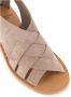 Officine Creative Beige Suède Sandaal met Leren Strips Beige Dames - Thumbnail 5