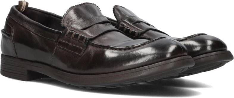 Officine Creative Bruin leren heren loafers kroniek