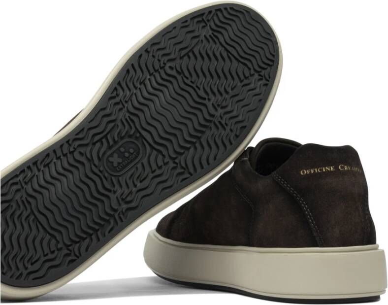 Officine Creative Bruine Sneakers The Slouch Stijl