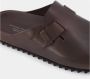 Officine Creative Donkerbruine leren slippers - Thumbnail 2
