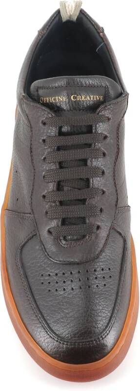 Officine Creative Ebony Leren Sneaker met Hevea Zool