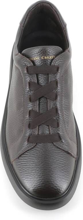 Officine Creative Ebony Leren Sneakers met Elastische Kruisingen