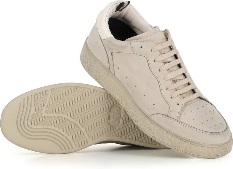 Officine Creative Lichtgrijze Sneaker in Nubuck Gray Heren