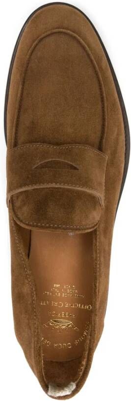 Officine Creative Suede Penny Loafers Brown Heren