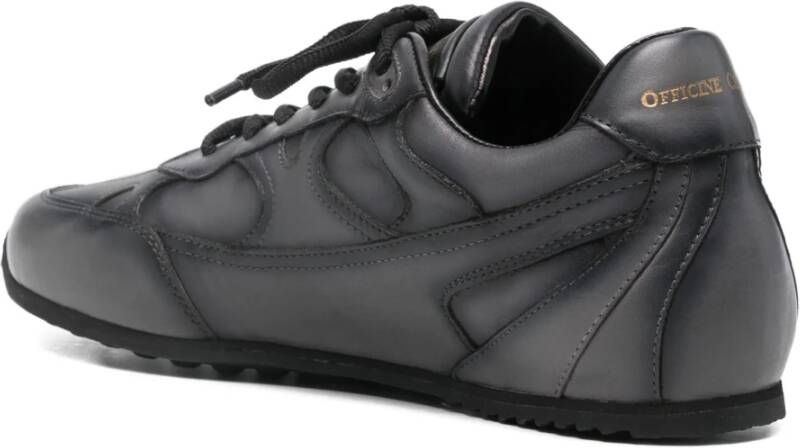 Officine Creative Vintage Antraciet Leren Dames Sneakers