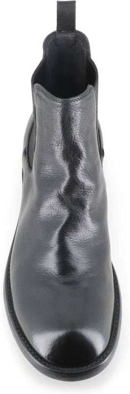 Officine Creative Zwarte Chelsea Platte Schoenen