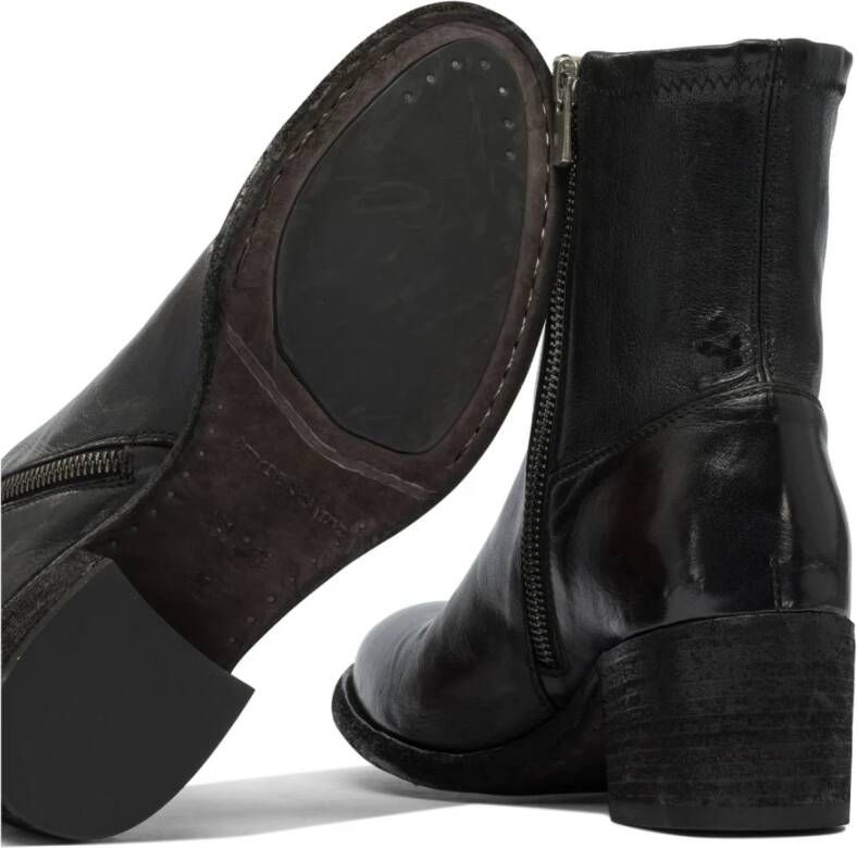 Officine Creative Zwarte enkellaarzen voor vrouwen